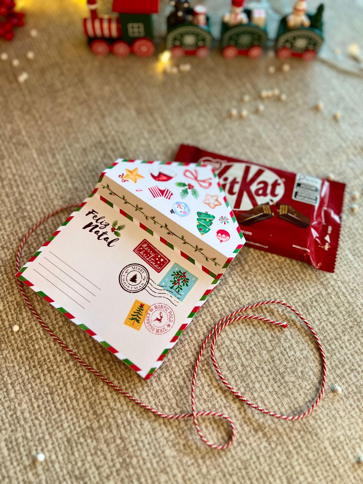 Caixinha Envelope de Natal com KIT KAT
