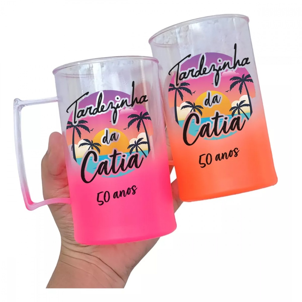 kit 10 unidades Caneca chopp jateada 430 ml