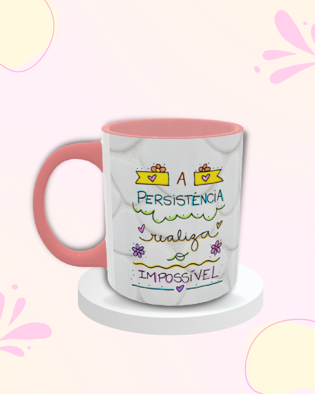 Caneca Interior e alça colorida