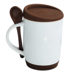 Caneca com base e tampa de silicone Personalizada
