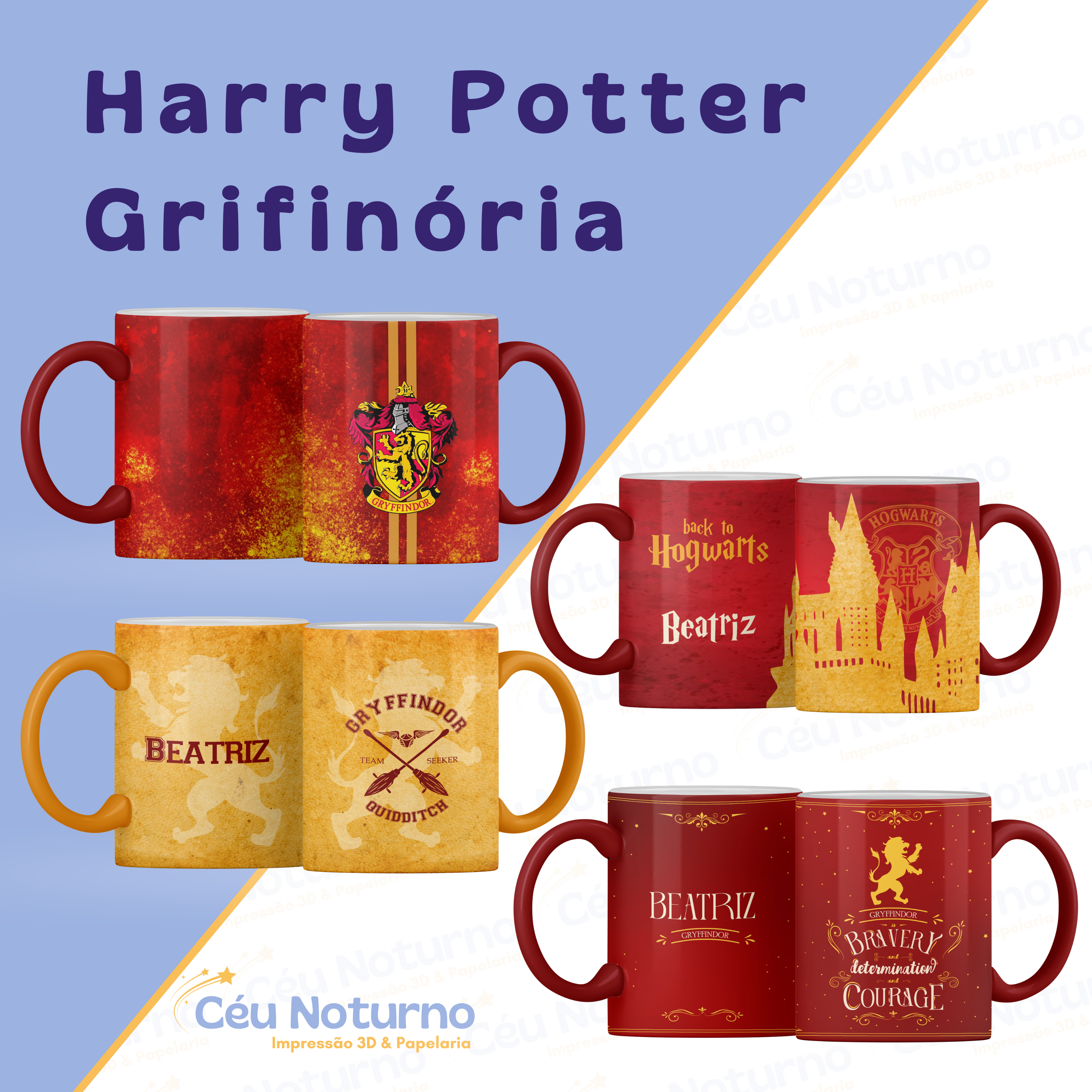 Caneca Grifinória - Coleção Harry Potter