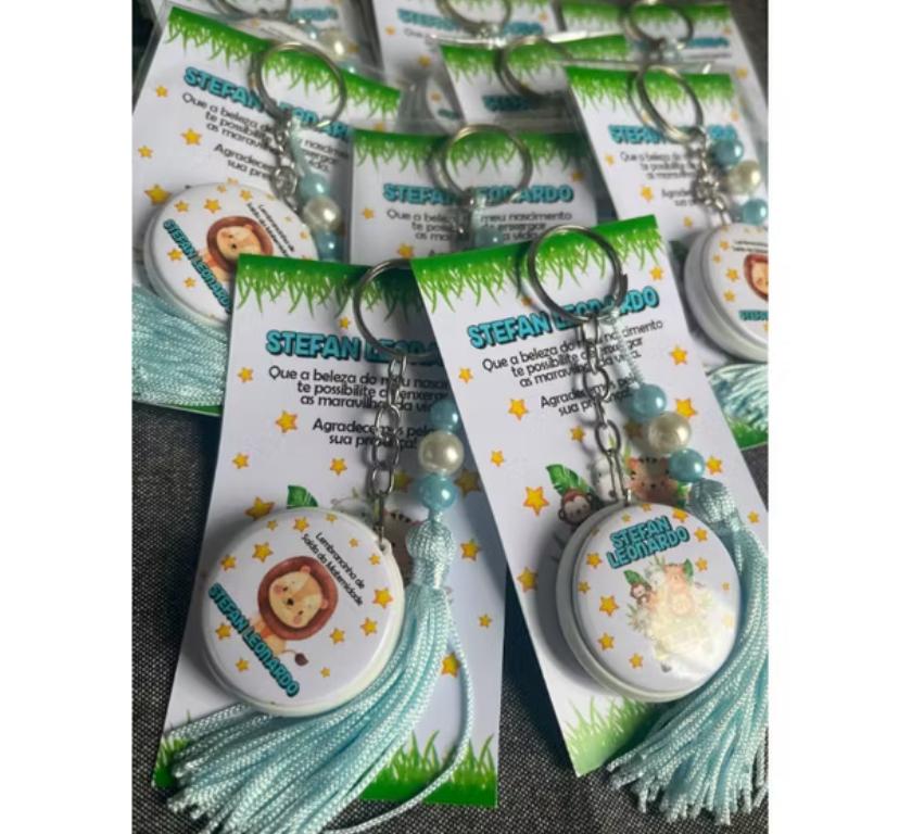 Chaveiro Botton Dupla Face 2,5cm Tassel Nascimento