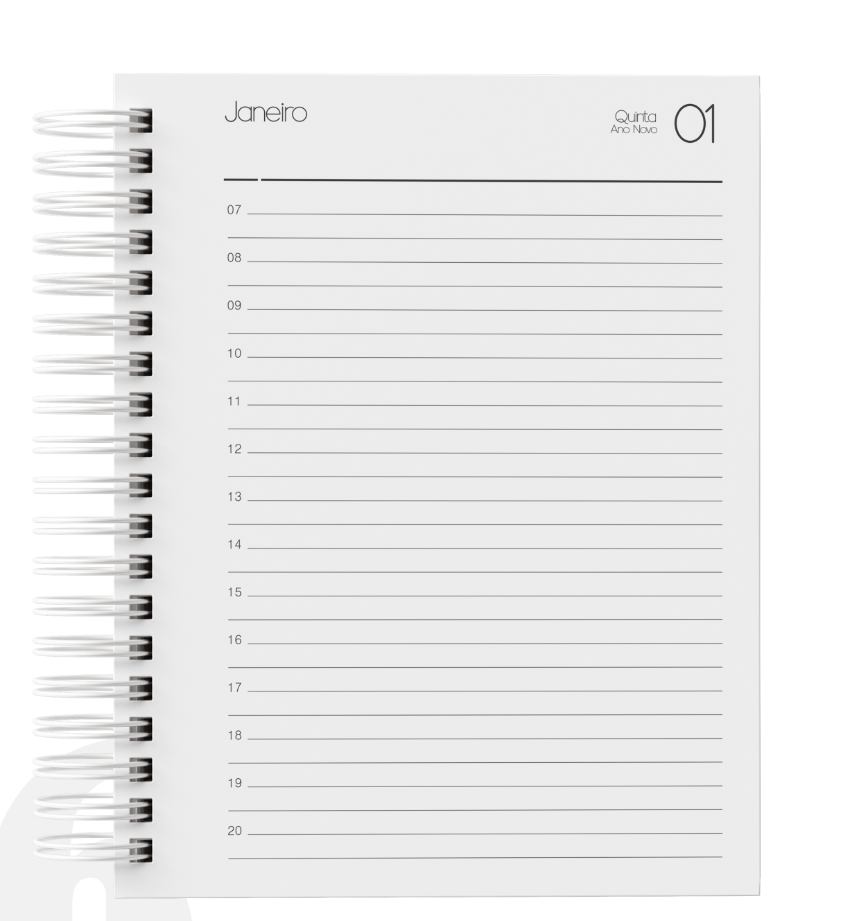Agenda Comercial Personalizada 1DPP (SAB/DOM) (DATADA E PERMANENTE)