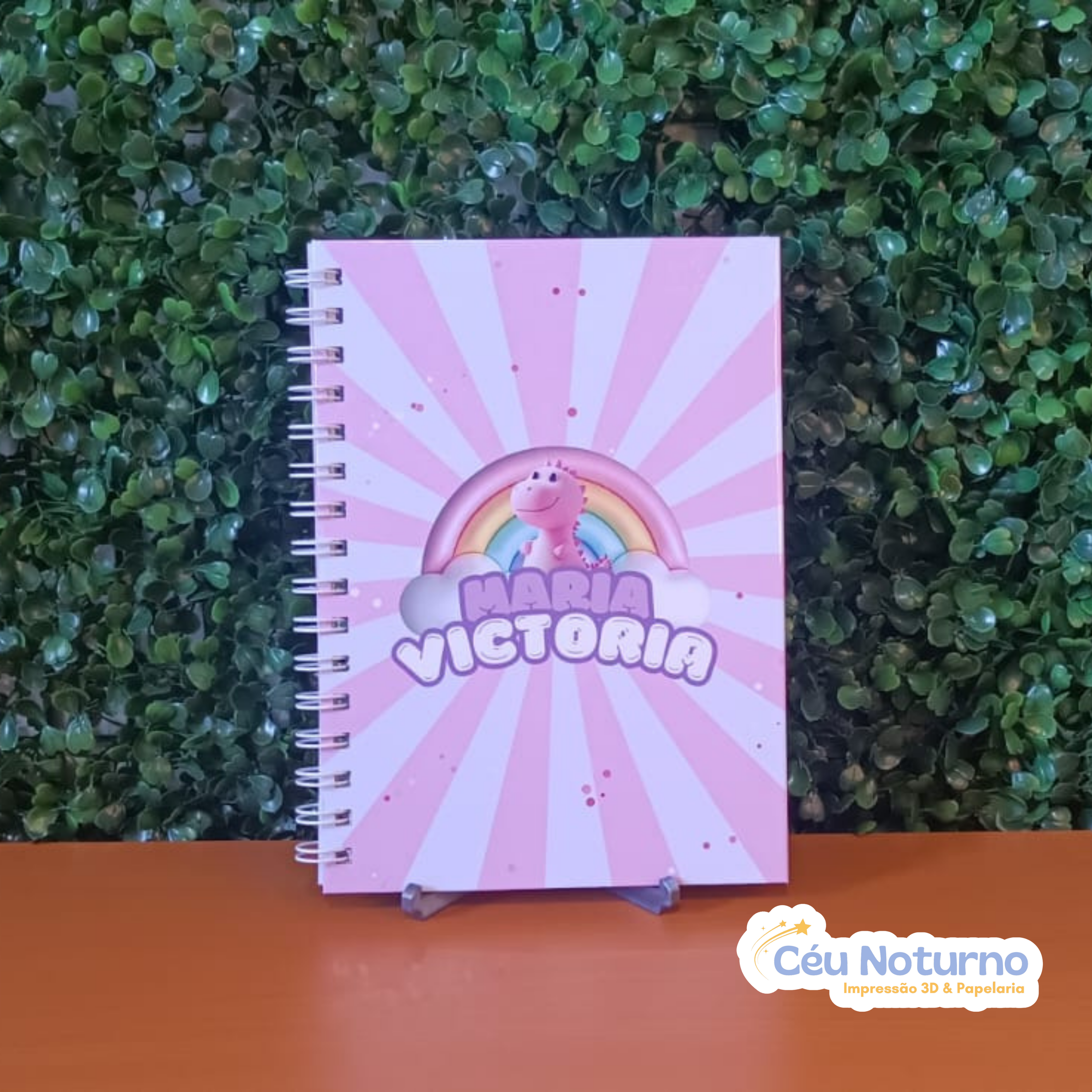 Caderno Dino Rosa