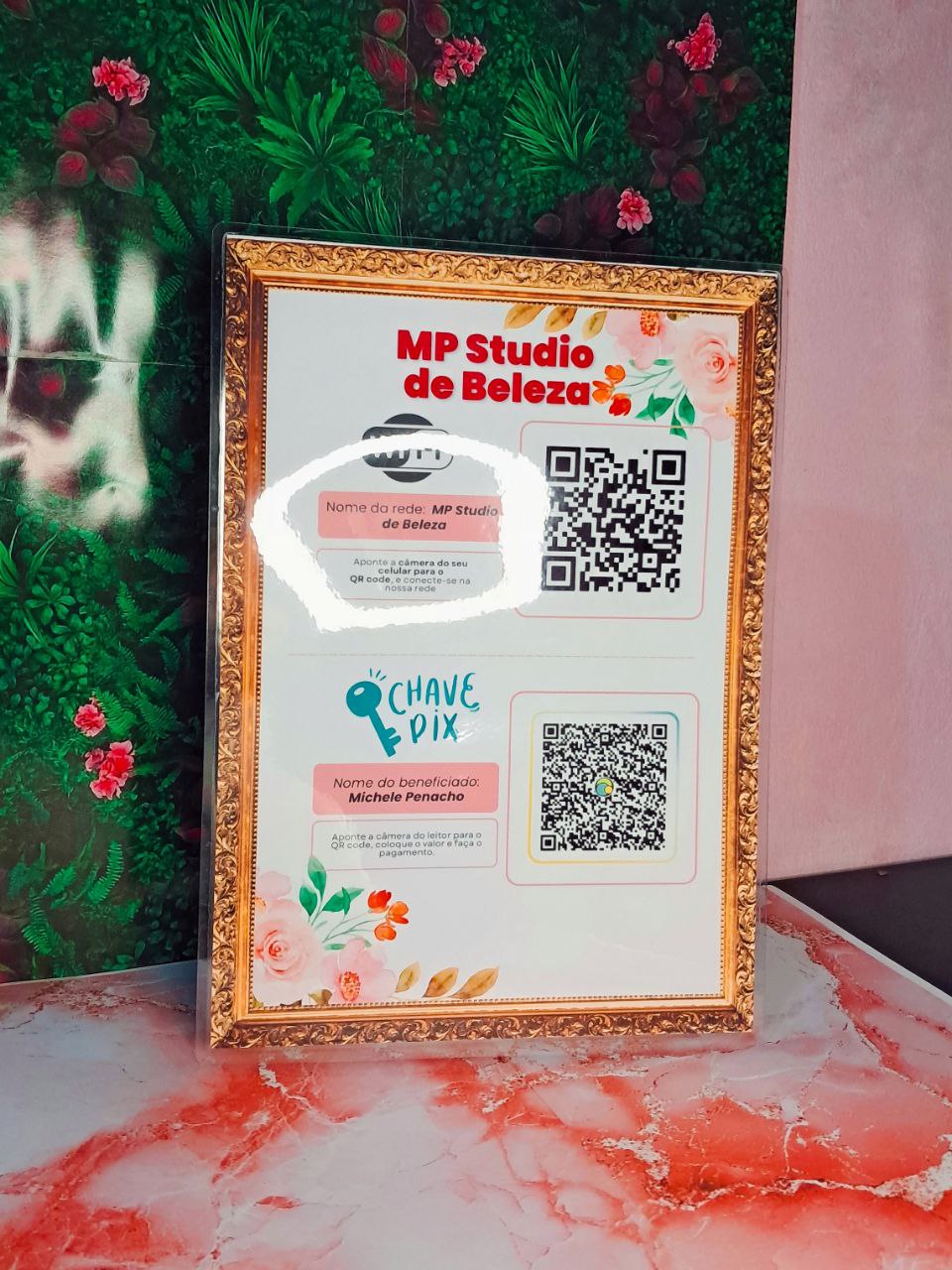 Quadro Pix e Wi-Fi Personalizado