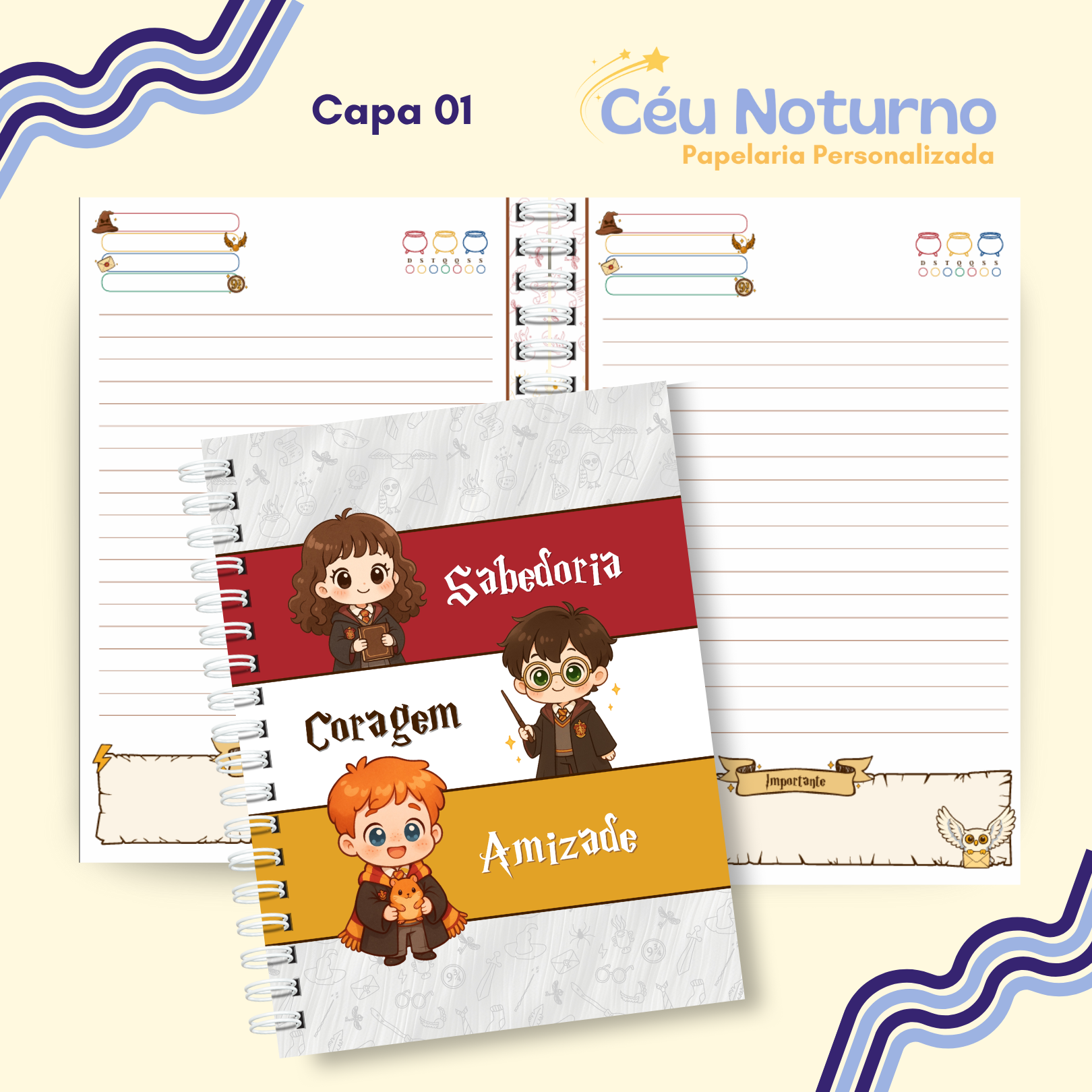 Caderno Harry Potter - Coleção escola de Bruxos