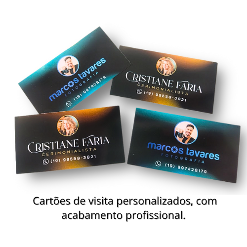 1000 un - Cartões de Visita 250 Gr Couchê Frente e Verso