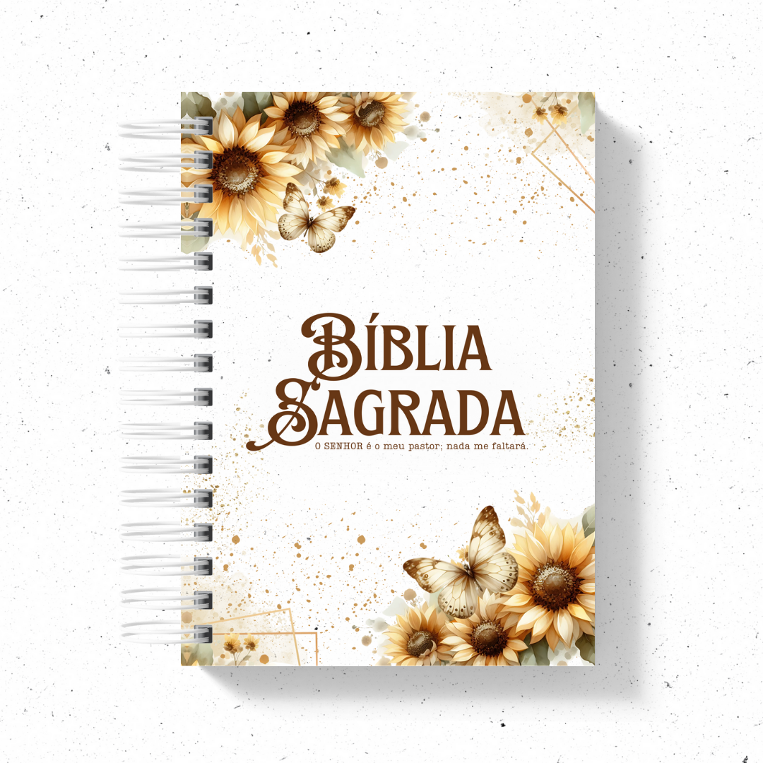 Biblia Sagrada Floral Amarelo versão NVI ou JFA