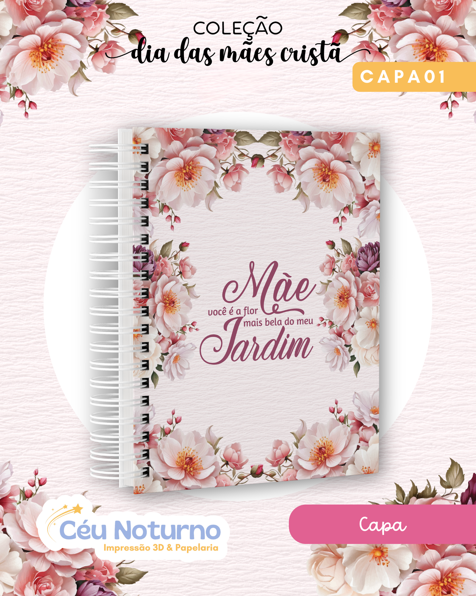 Caderno Versículos Violeta - Coleção Cristã
