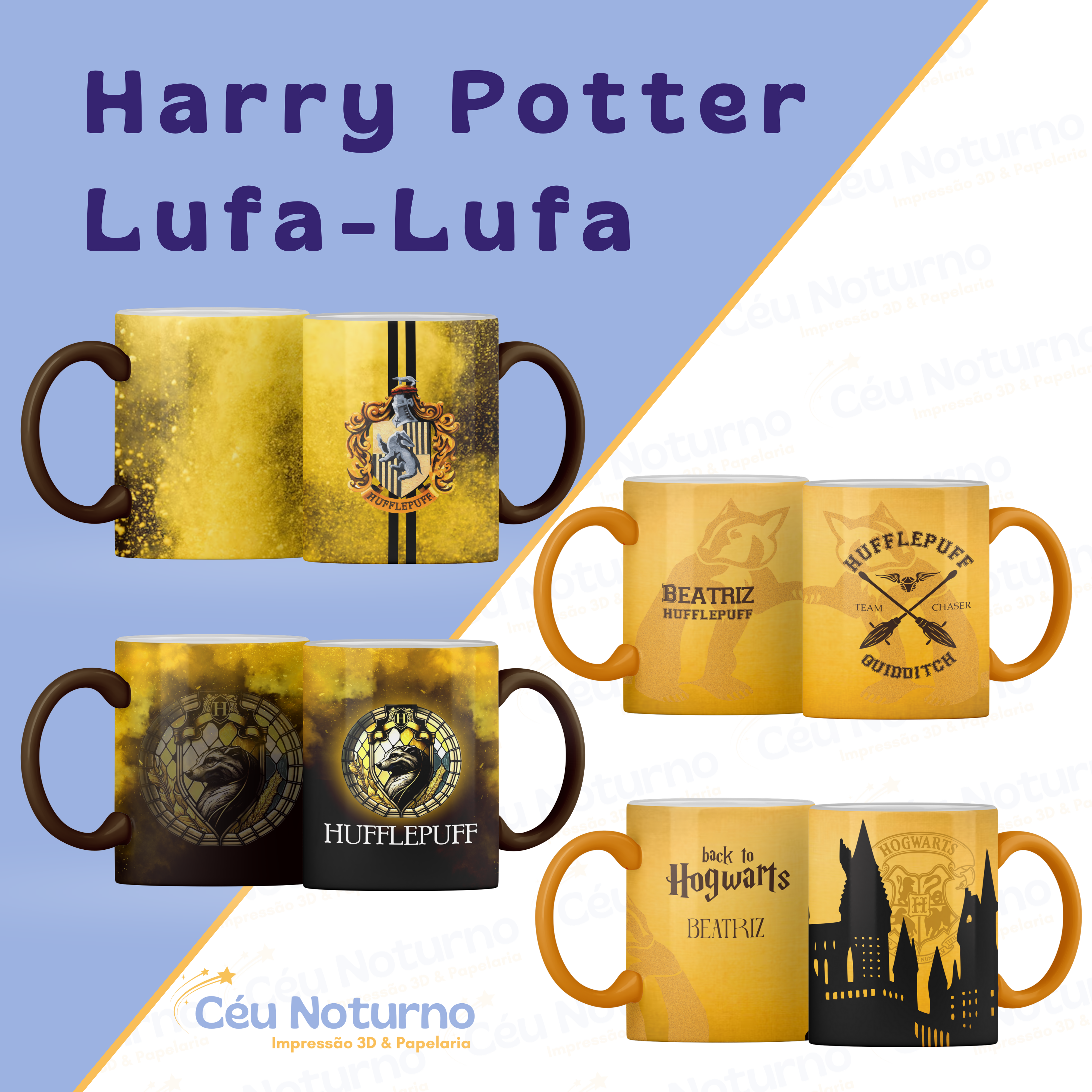 Caneca Lufa-Lufa - Coleção Harry Potter