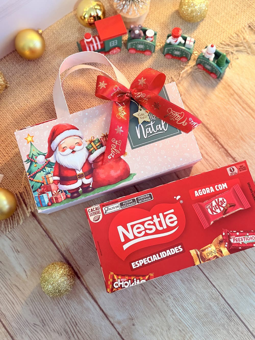 Caixinha de Natal com Caixa de bombom