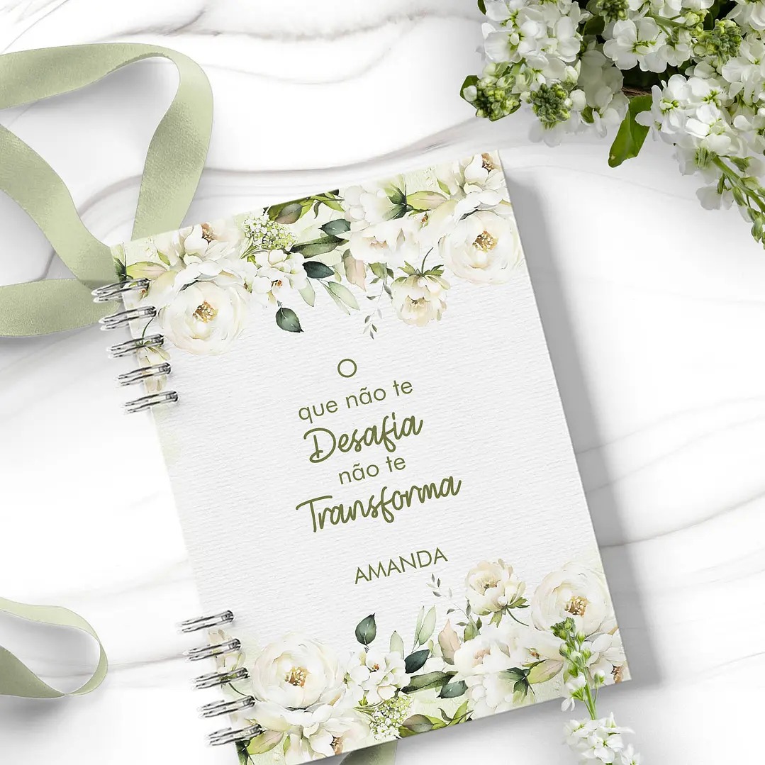 Agenda permanente 1DPP rosas brancas