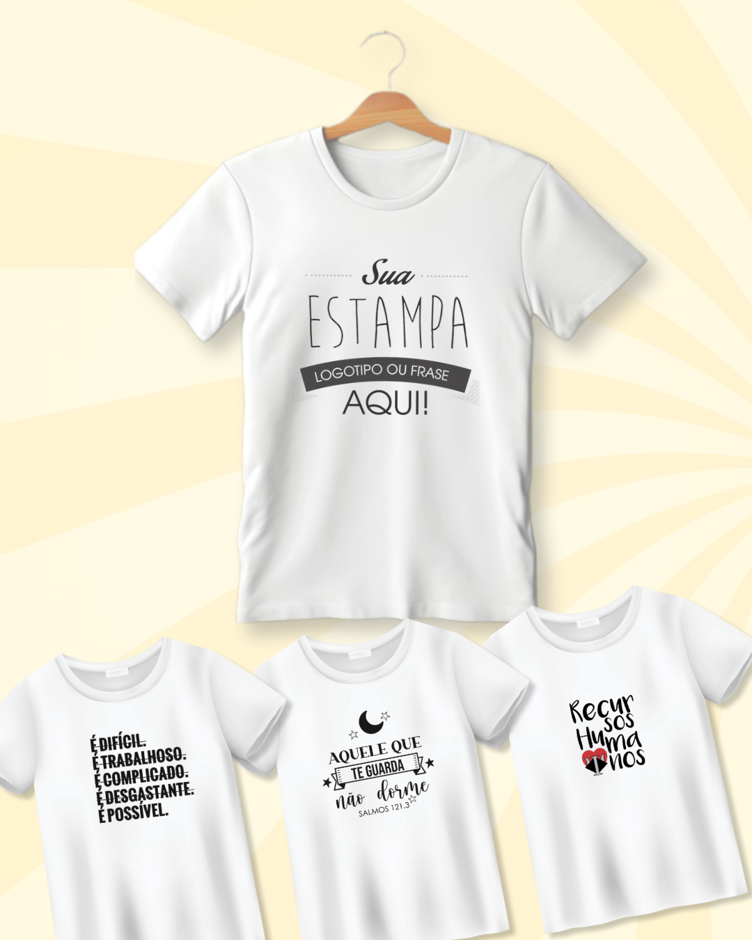 Camiseta Branca personalizada