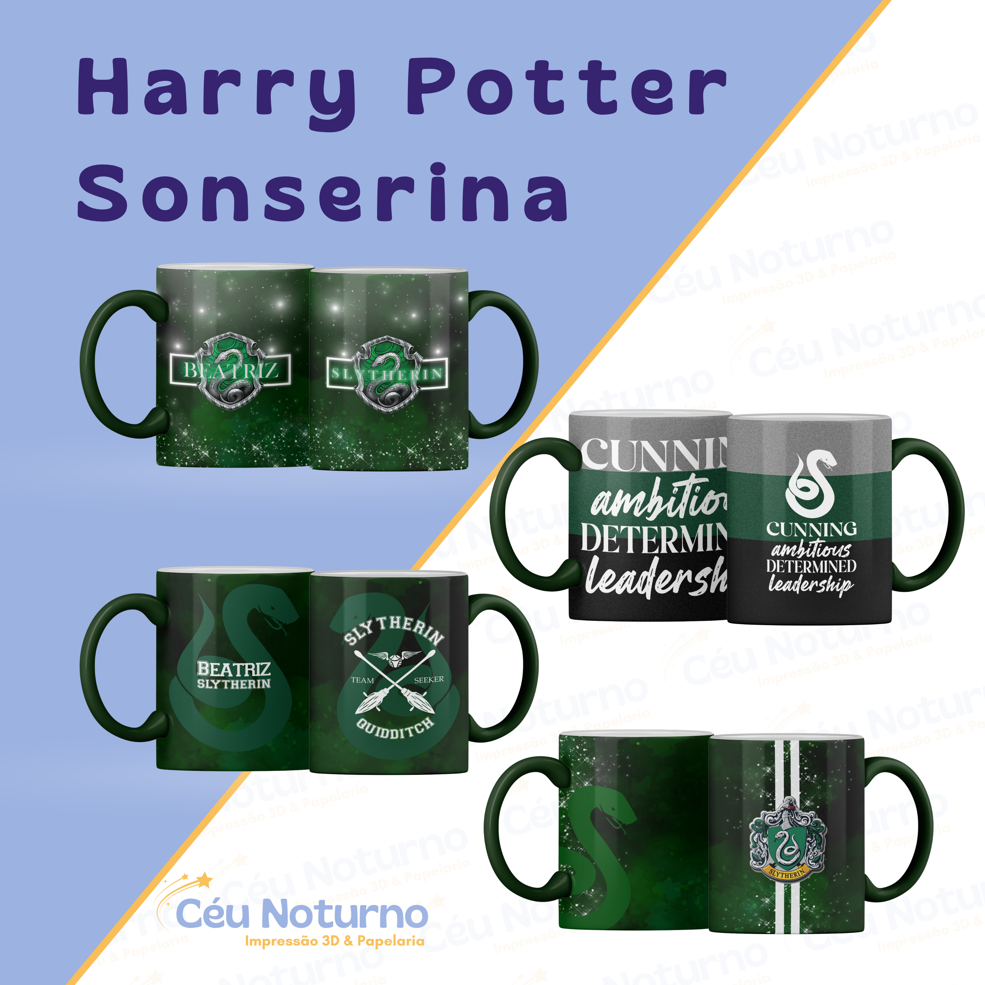 Caneca Sonserina - Coleção Harry Potter