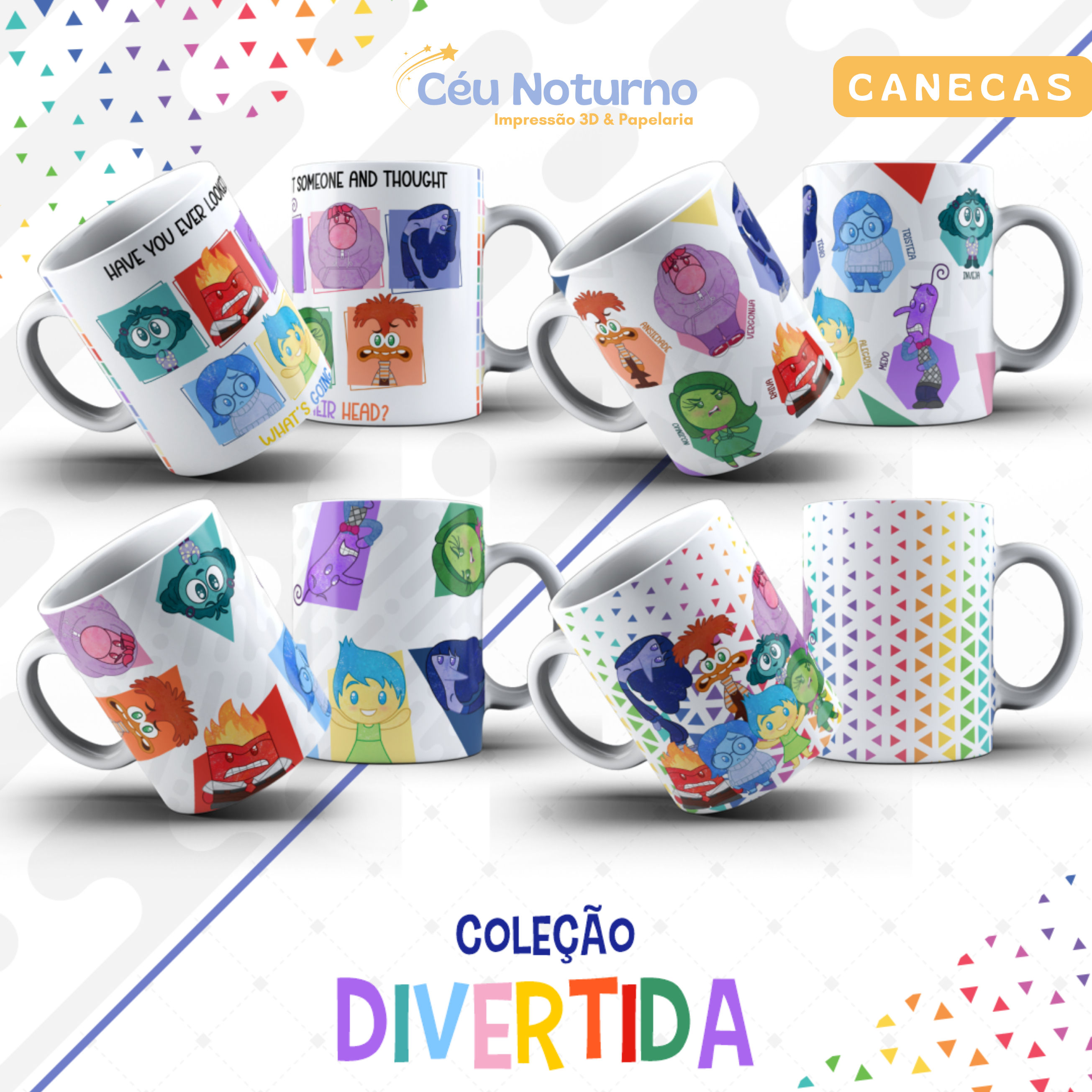 Caneca Divertidamente - Coleção Divertidamente