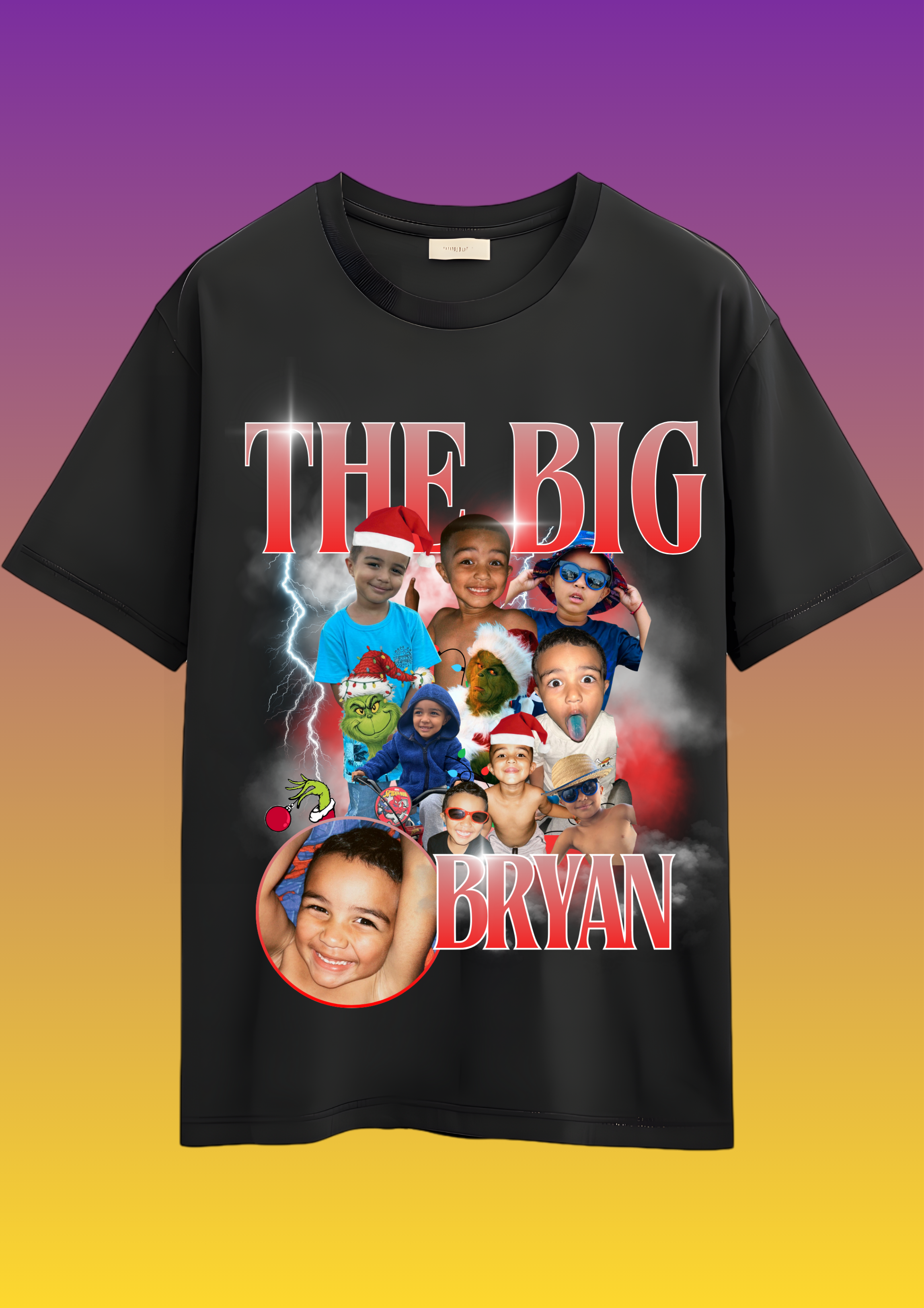 Camiseta Bootleg Personalizada Oversized (Preta ou Branca)