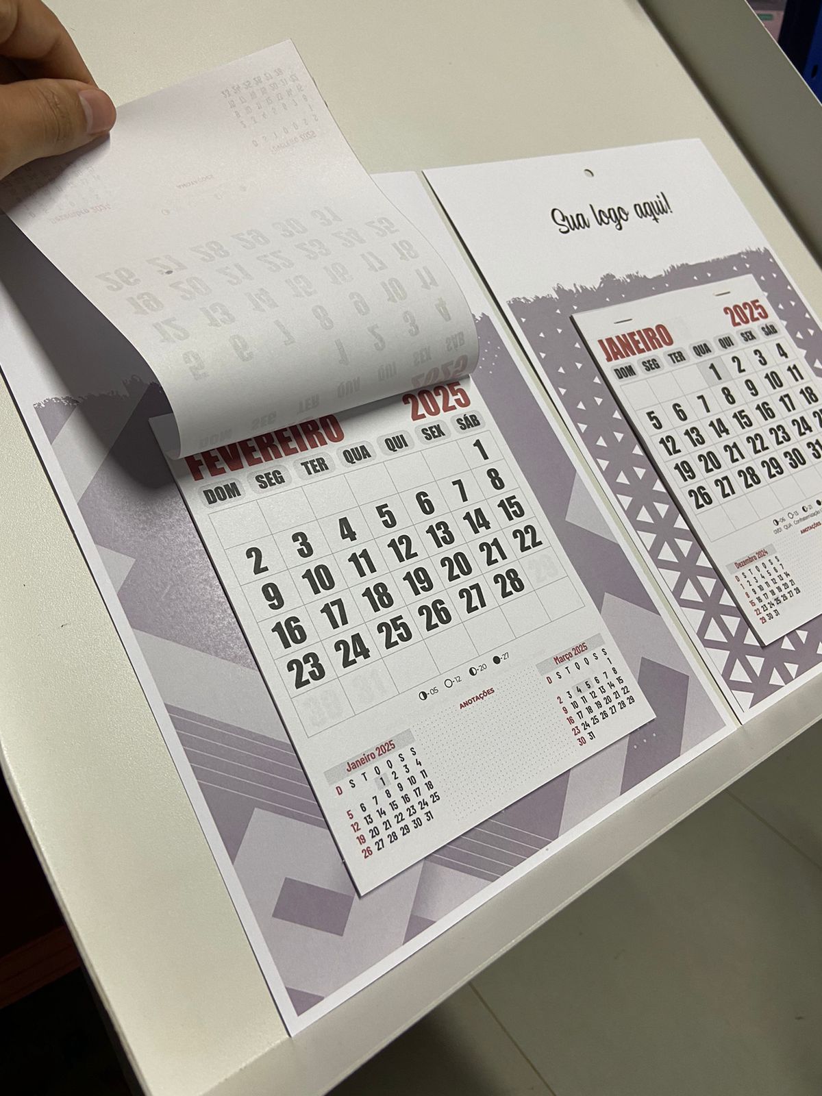 Calendário Mini Comercial 20x28cm