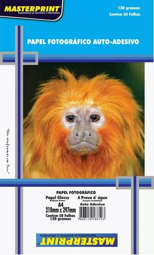 PAPEL FOTO MASTERPRINT AUTOADESIVO 130G A4 50F