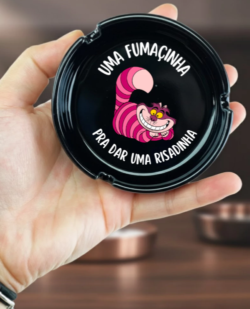 Cinzeiro Preto Personalizado