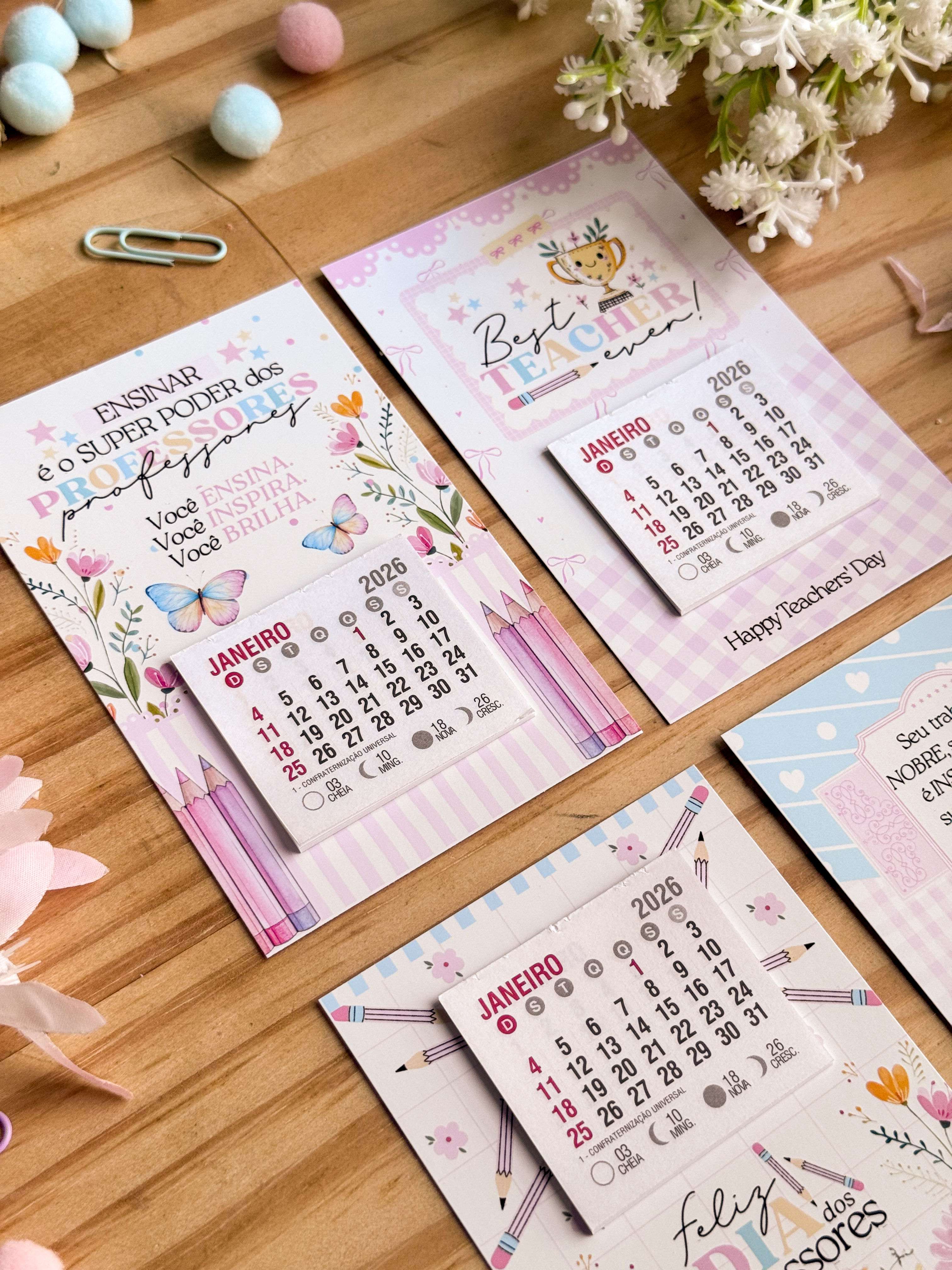 Calendário com íma