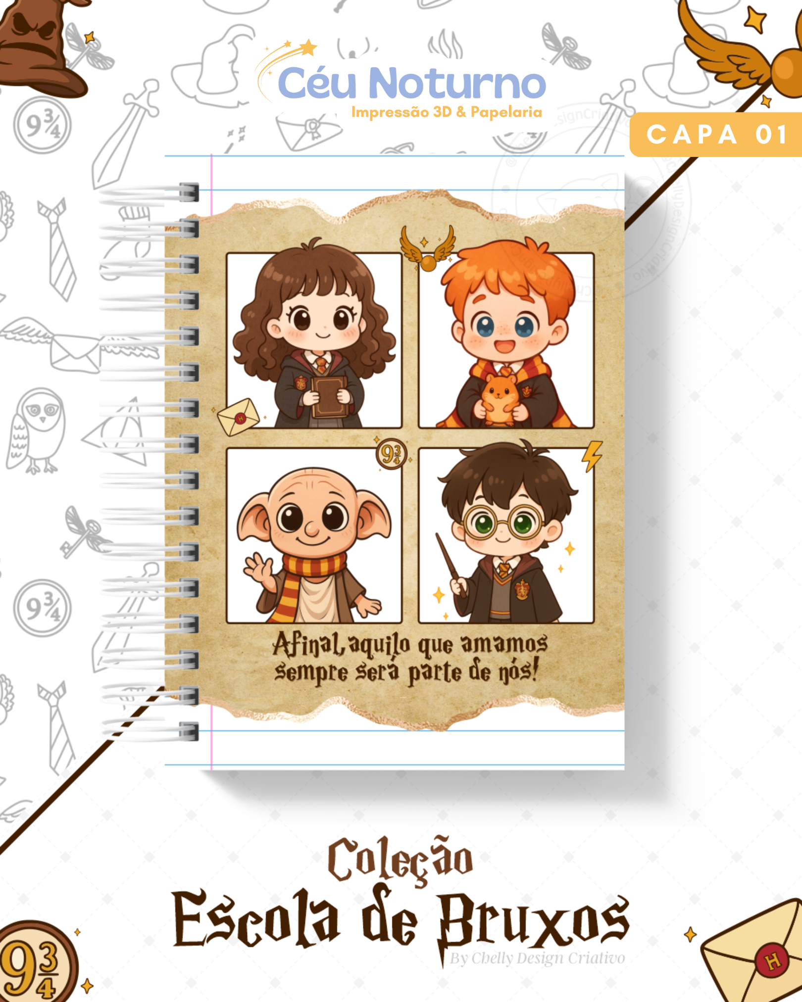 Agenda Harry Potter Cute - Coleção Escola de Bruxos
