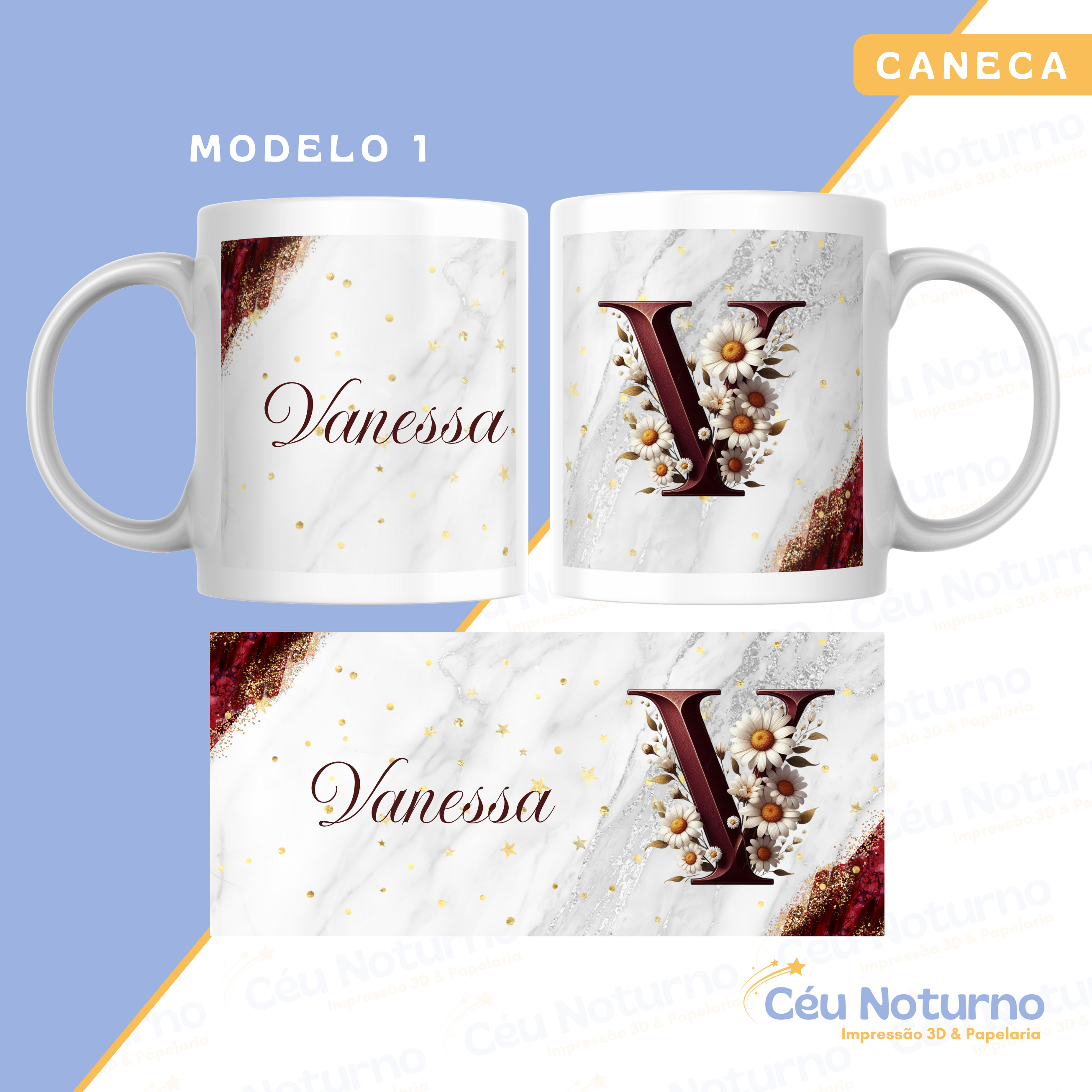 Caneca Margaridas - Coleção Margaridas