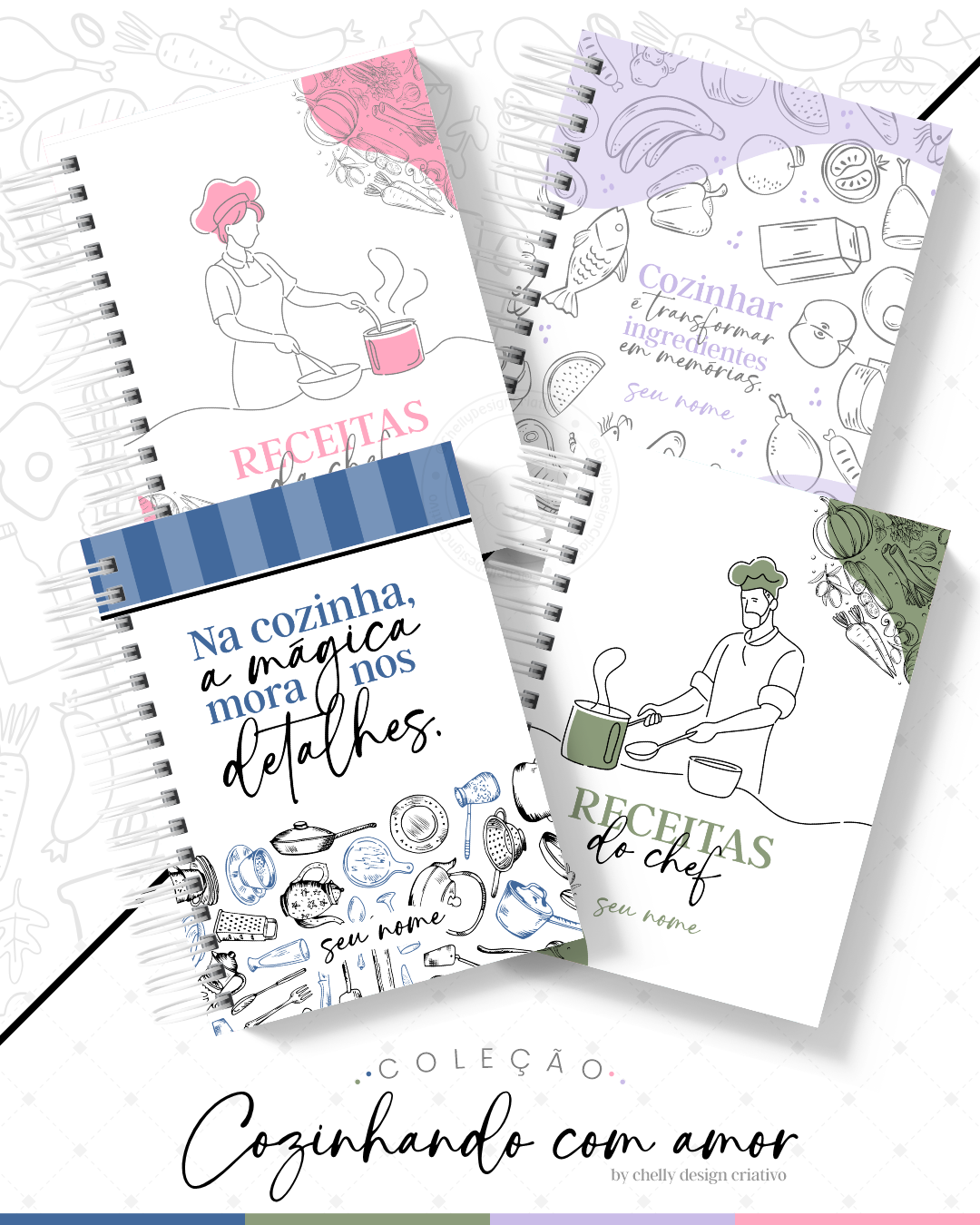Caderno de Receitas - Coleção Cozinhando com Amor