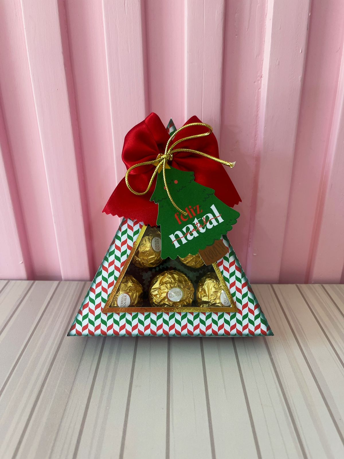 Caixa Árvore de Natal para Bombons