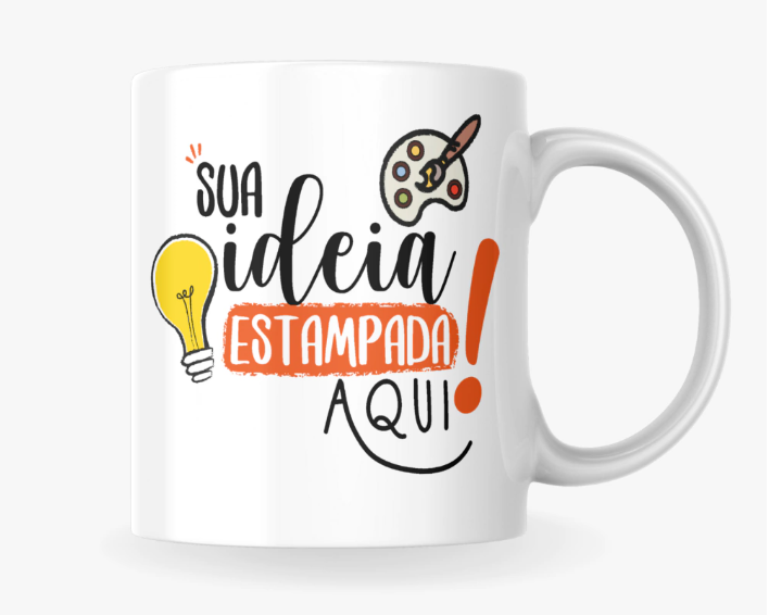 Caneca de Porcelana Branca