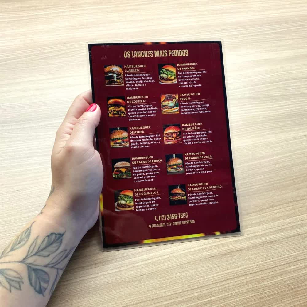 Cardápio A5