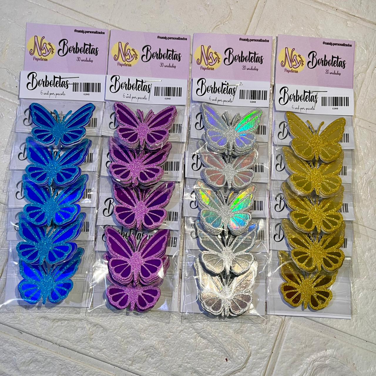 BORBOLETAS 3D GLITTER