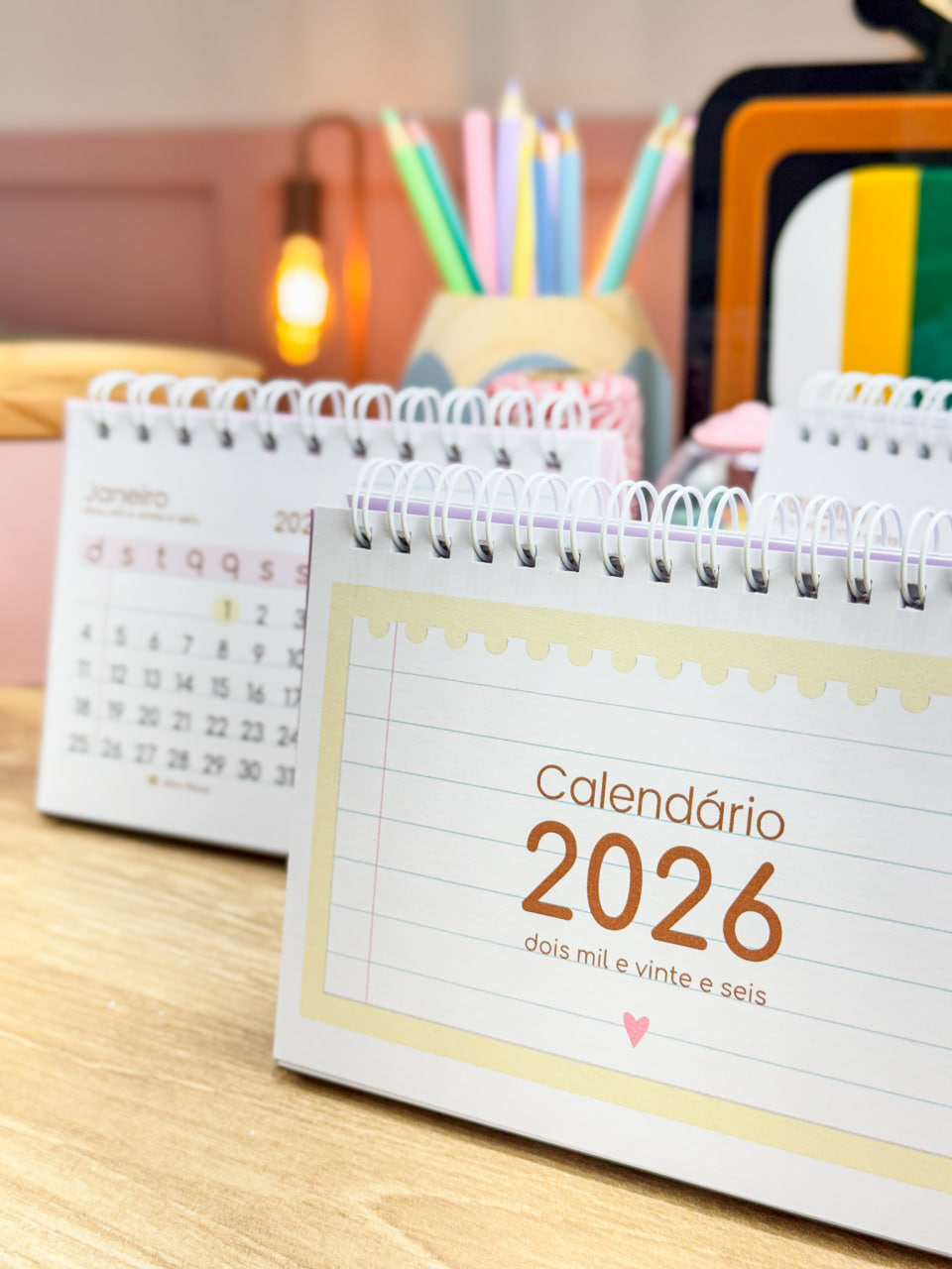 Calendário vertical A6