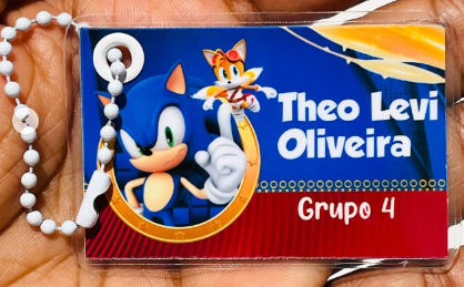CHAVEIRO PLASTIFICADO 6X6