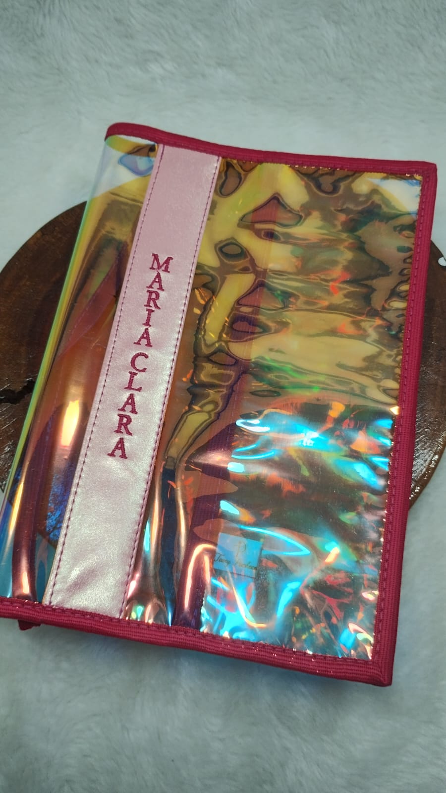 Capa para agenda no Cristal Holográfico