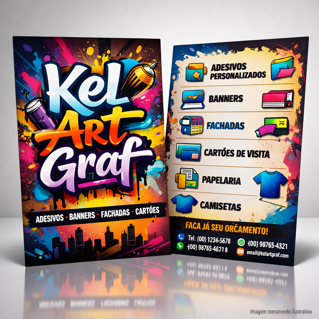 Panfletos 14x20cm - Impressão Frente e Verso