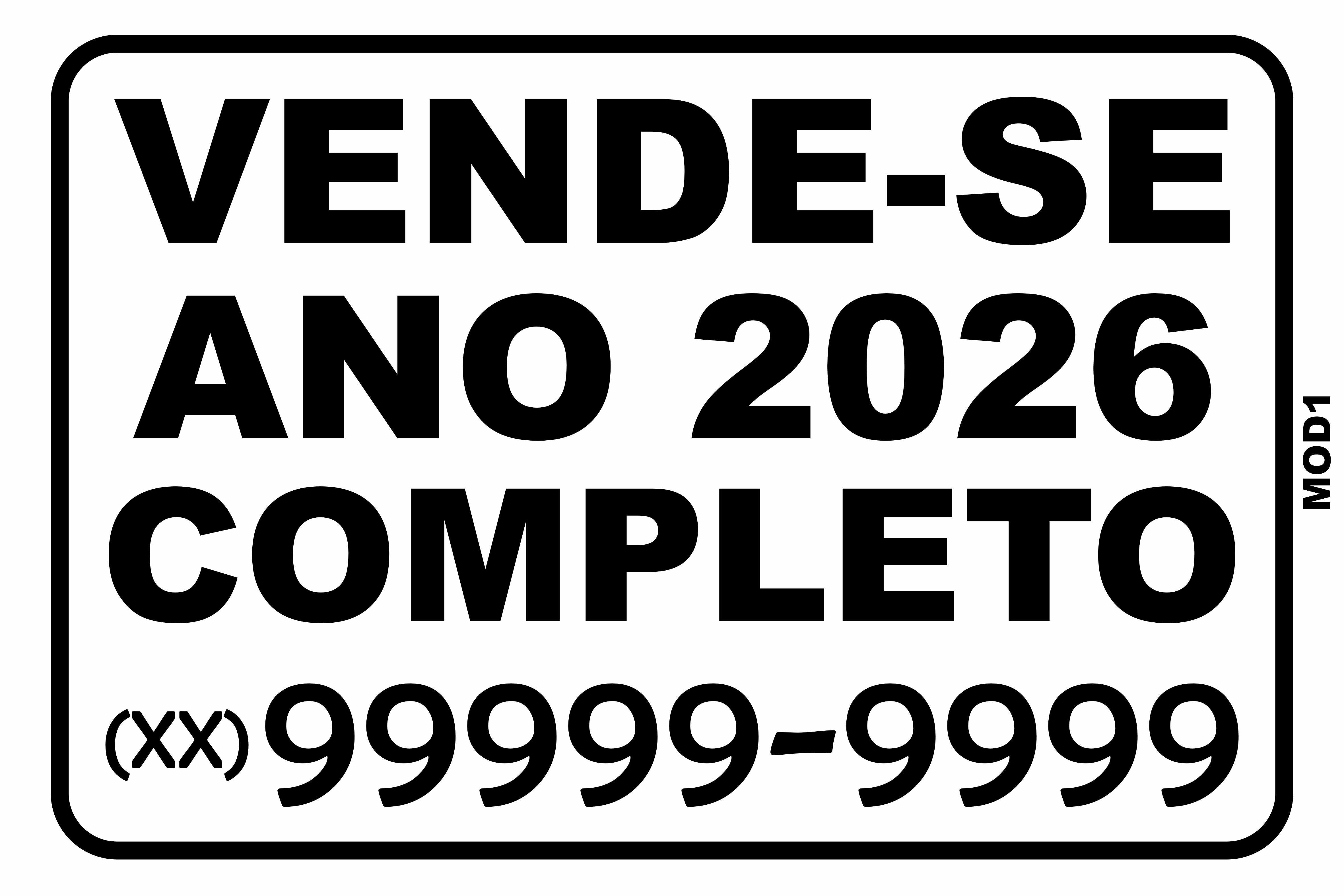 ADESIVO VINIL VENDE-SE CARRO