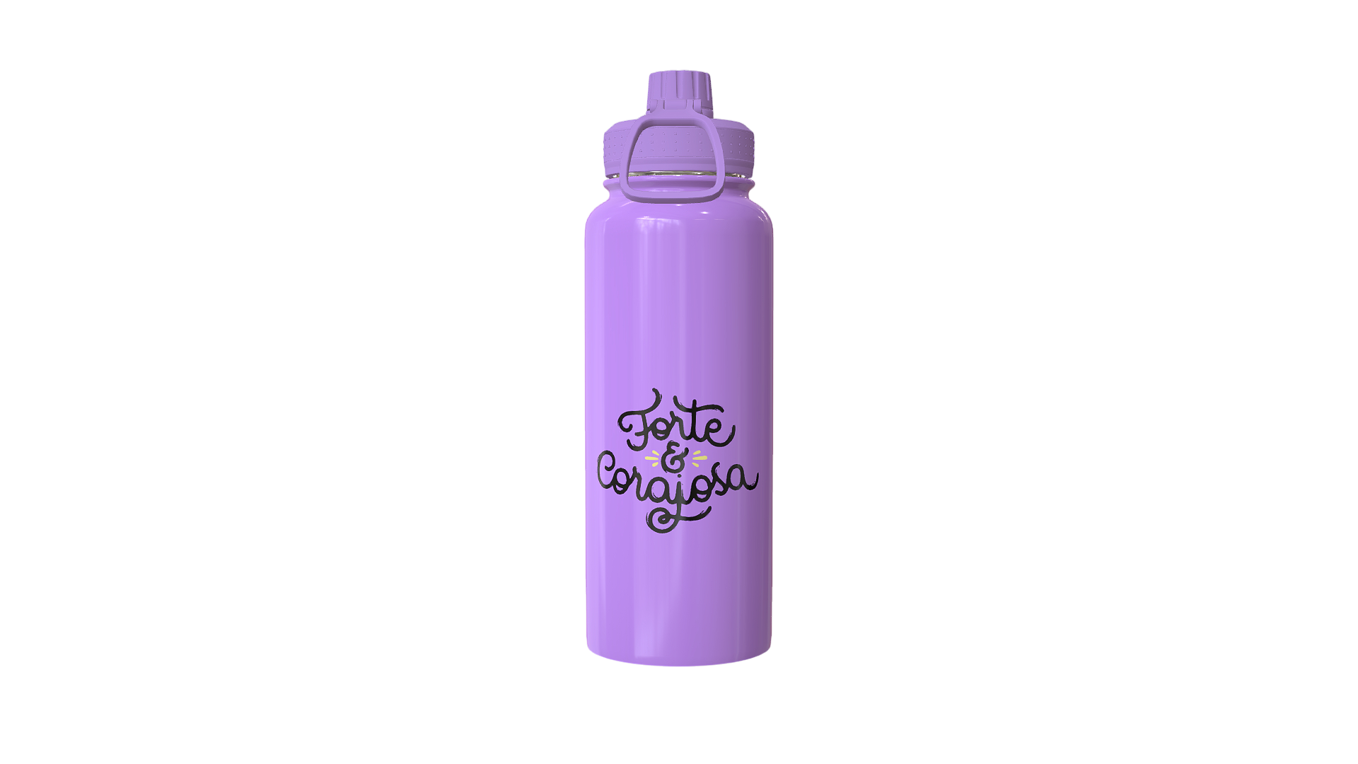 Garrafa de Inox - 900ml - FOX - Lilás- Térmica - Parede Dupla - Tampa Emborrachada