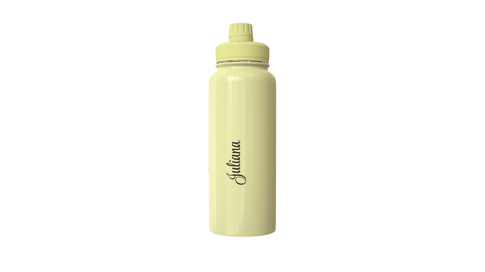 Garrafa de Inox - 900ml - FOX - Amarela - Térmica - Parede Dupla - Tampa Emborrachada