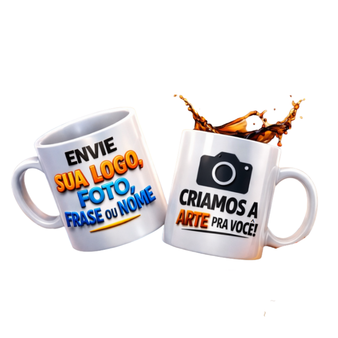 Caneca Branca Tradicional 325ml Personalizada