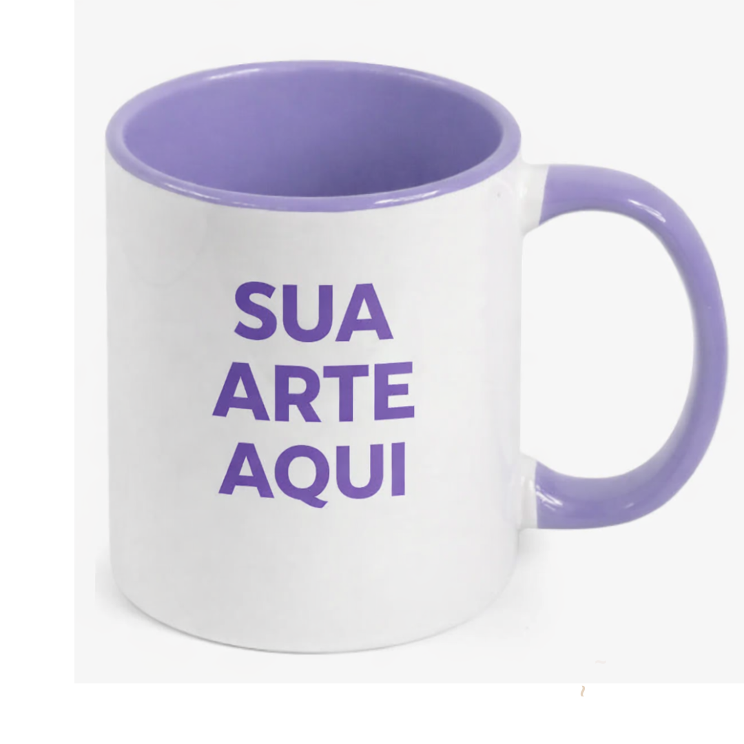 Caneca Alça e interior LILAS