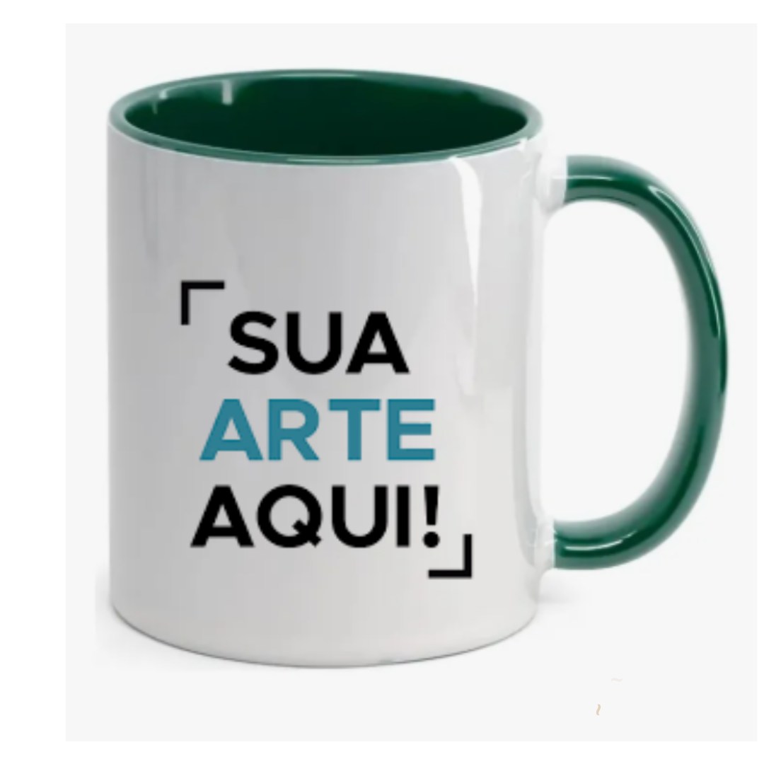 Caneca Alça e interior VERDE