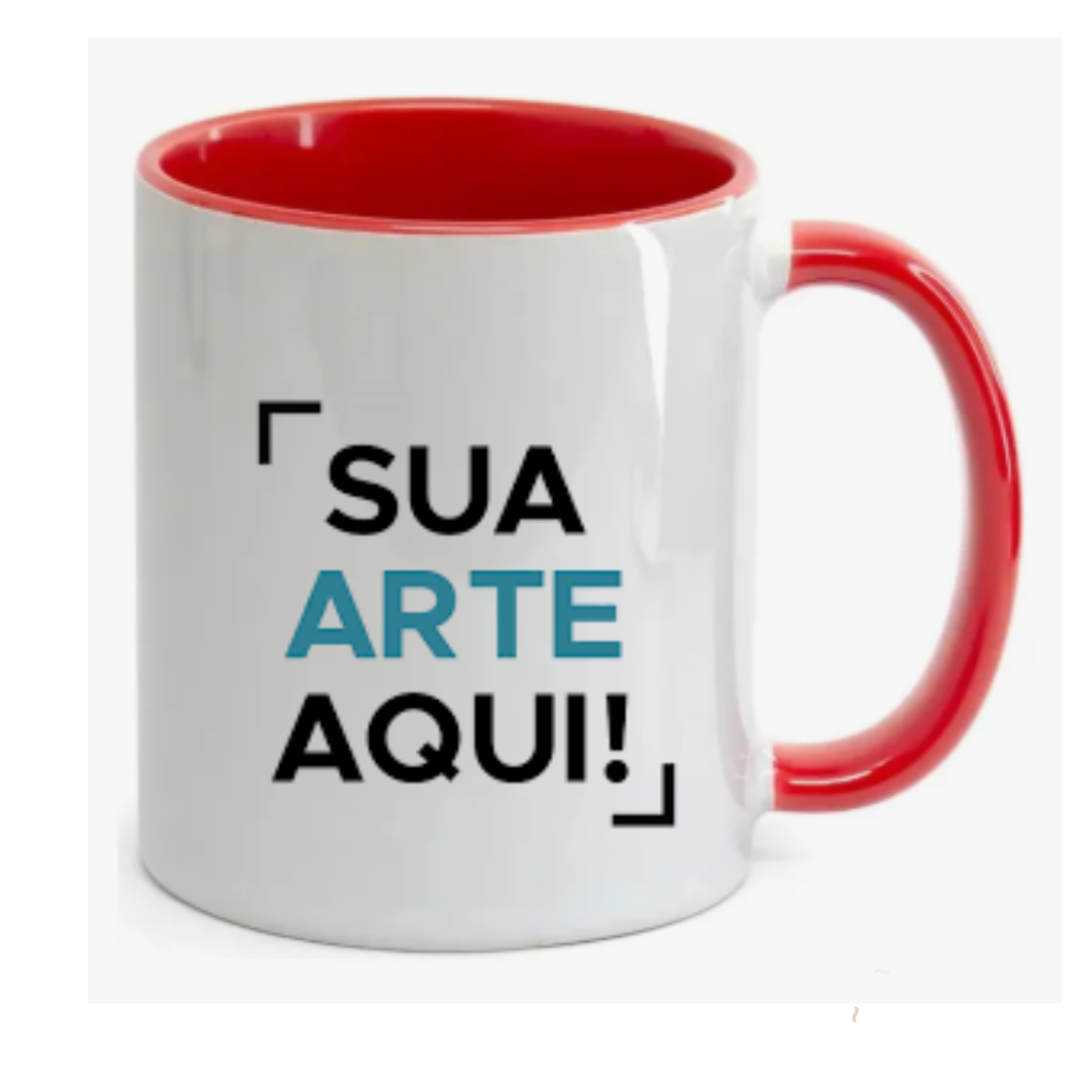Caneca Alça e interior VERMELHA