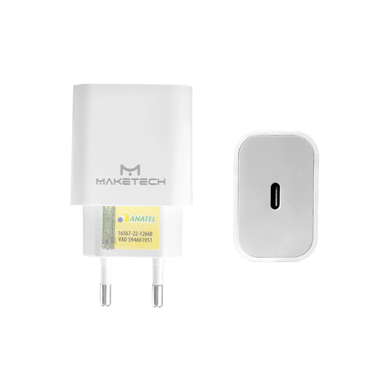 CARREGADOR CELULAR TURBO TIPO-C USB 20W CARGA RÁPIDA CM-133PRO - MAKETECH