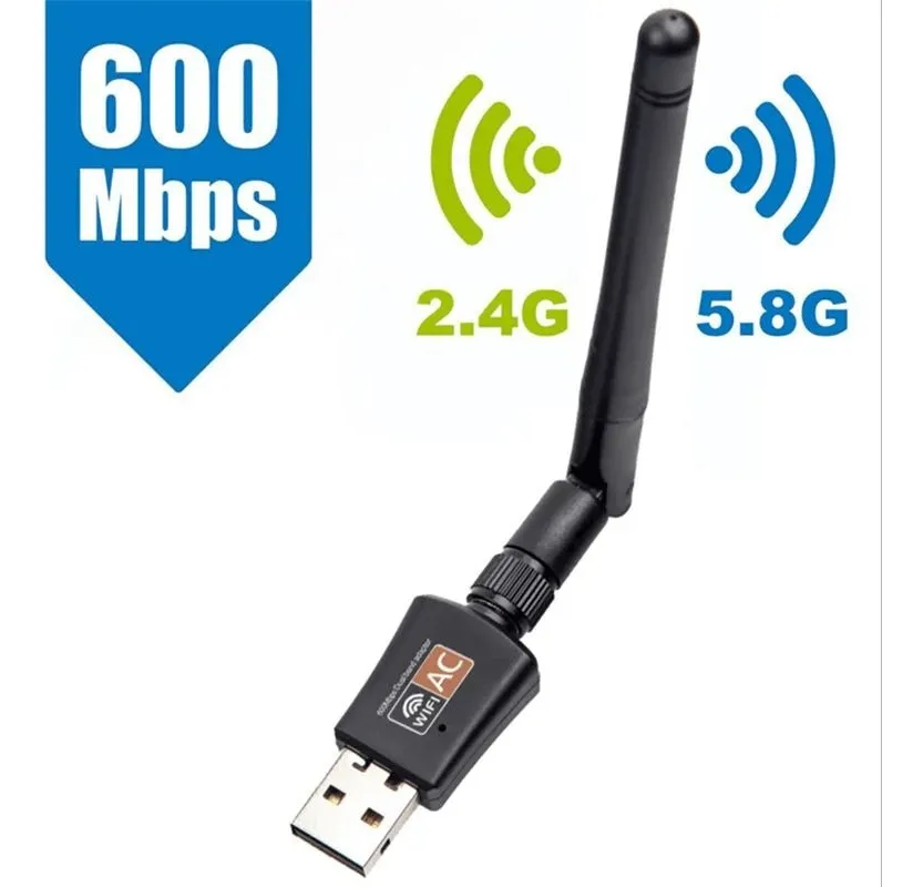 ADAPTADOR USB WIFI DUAL BANG 2.4 E 5ghz 600MBPSWF-7518 - ONEX