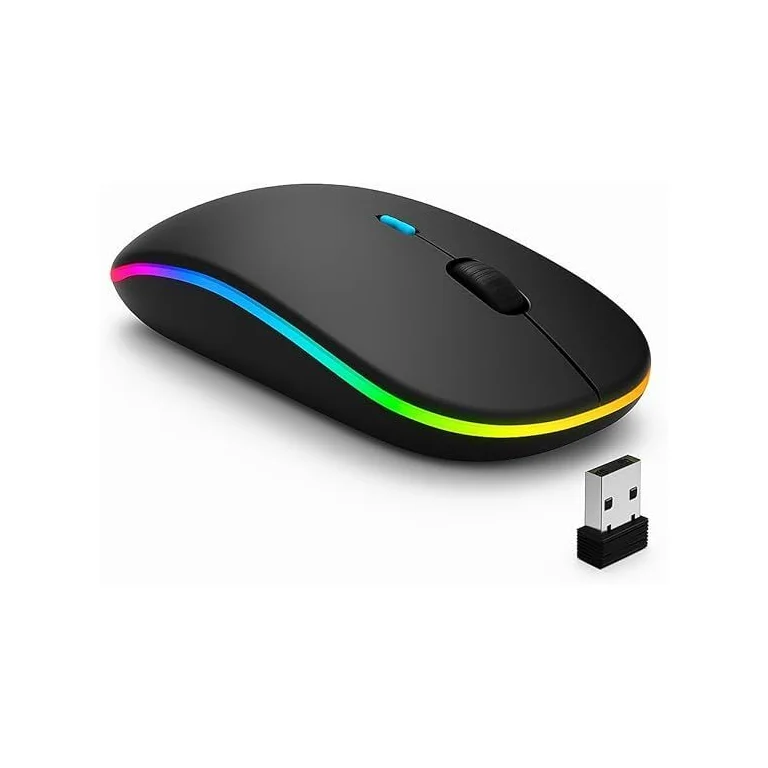 MOUSE SEM FIO RECARREGÁVEL RGB ERGONOMICO WIRELESS E BLUETOOTH XC-MW-04 Preto - X-CELL