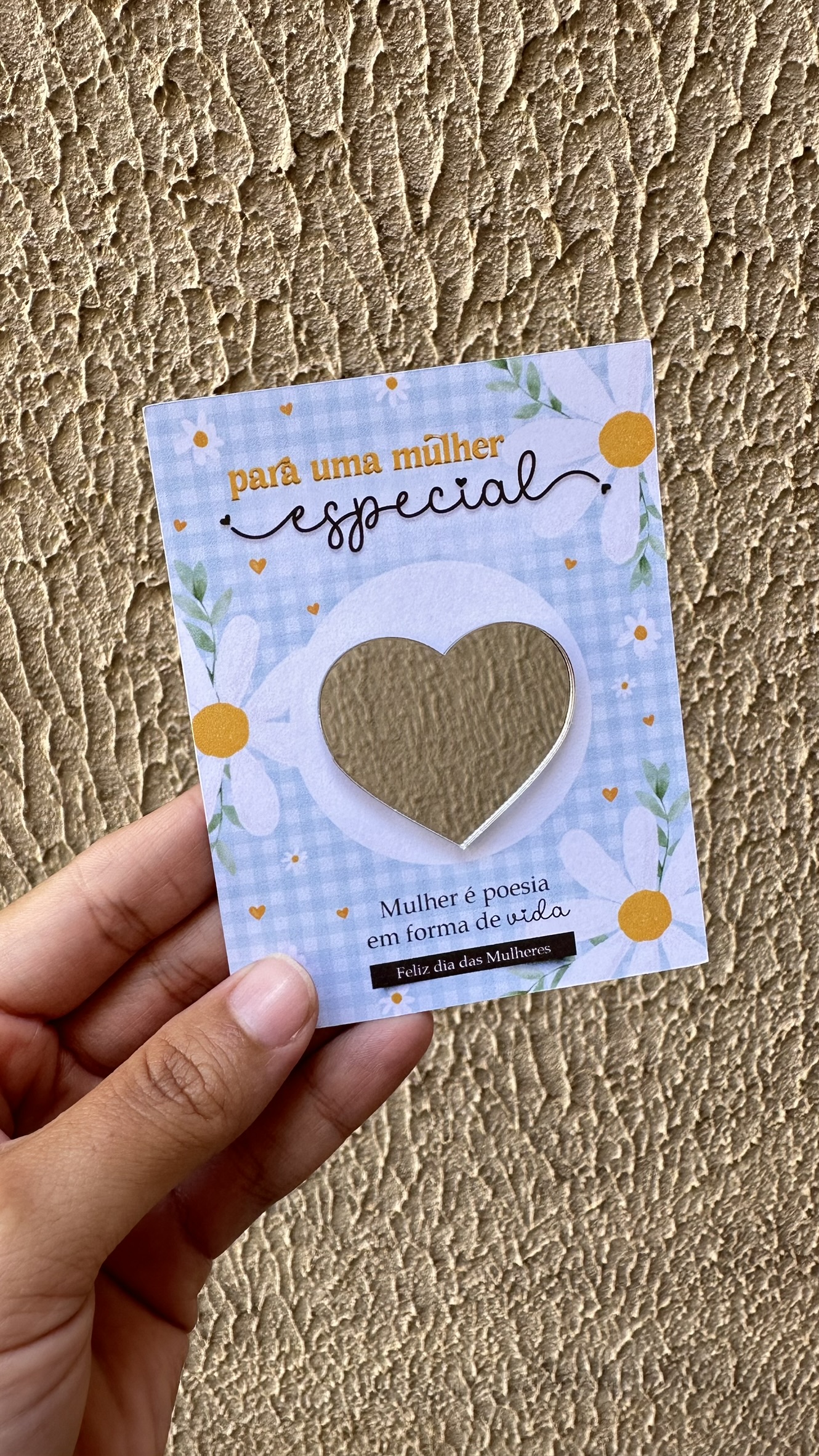 Tag com espelho de coração