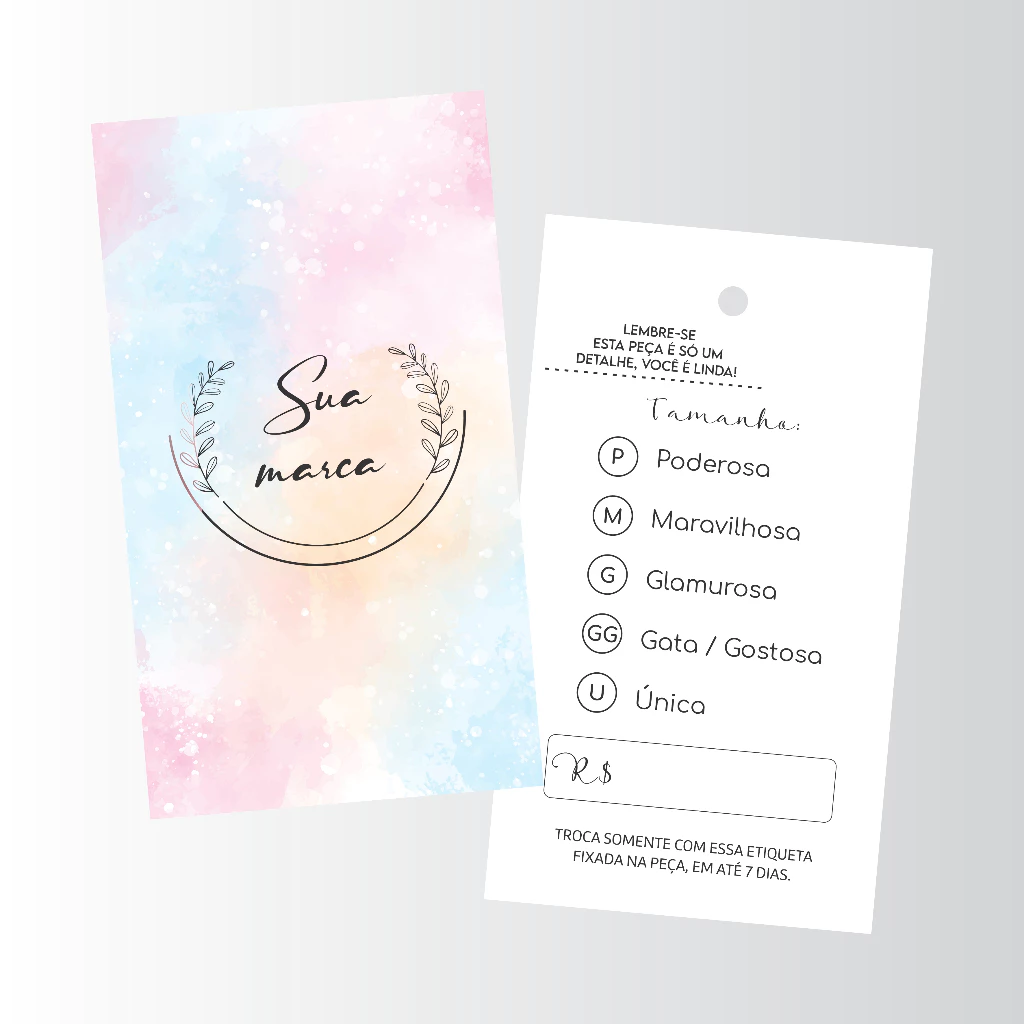 TAGS COM FURO 10X5CM