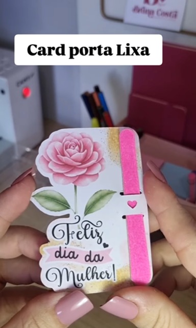 Lixa Rosa Feliz dia da Mulher