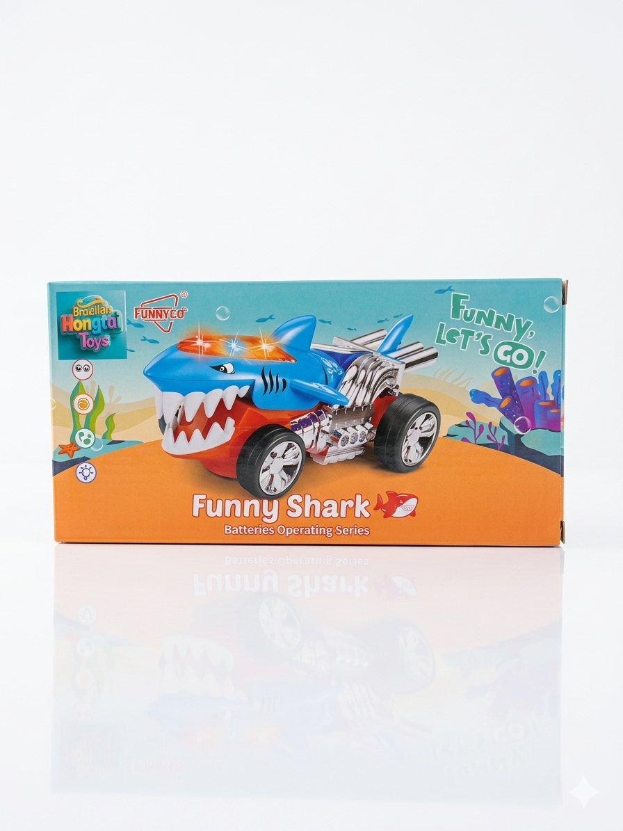 Funny Shark - Carro Tubarão com Luzes e Som