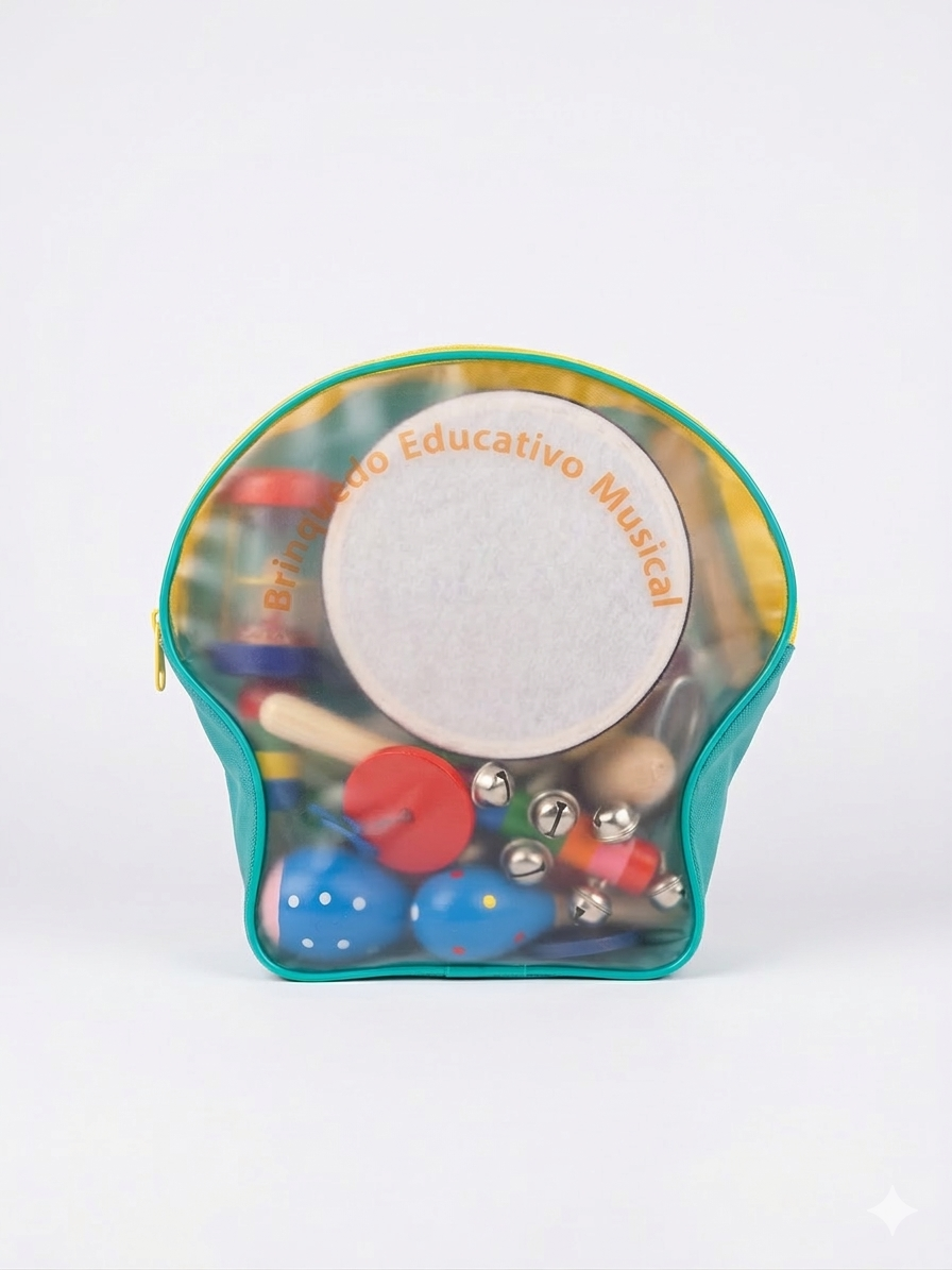 Brinquedo Educativo Percussão/Musical com Mochila